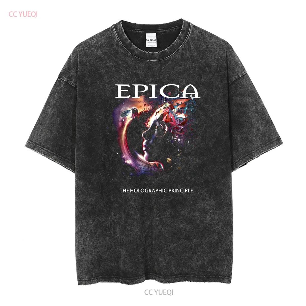 Epica Band The Holographic Principle T Shirt Full Size S 5XL SO678 vintage Washed Comfortable homme Slightly Unisex