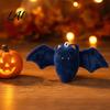 Plush Cat Toy Halloween Theme Toy Soft Ghost Bat Pumpkin Cute Stuffed Chew for Indoor Cats Boredom Relief Holiday Pet Photography Props