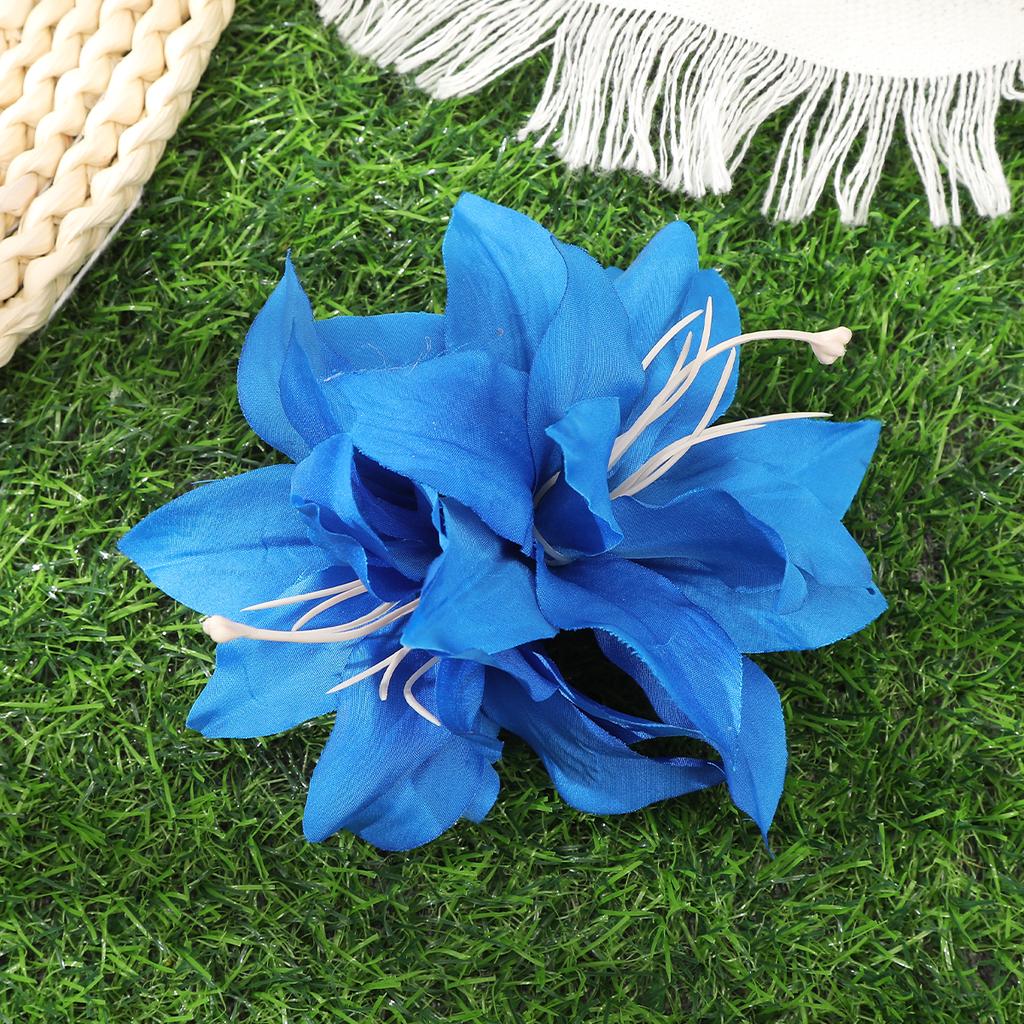 AWAYTR Solid Color Artificial Lily Duckbill Hairpin Floral Hair Clips Valentine Headwear Girl Hair Accessories Festival Gift