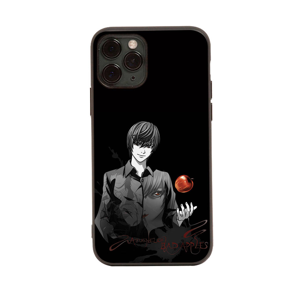 

Чехол для iPhone 16 15 Plus 14 13 12 11 Pro 8 7 6S 6 SE 5S X XR XS Max Realme C30 C33 C31 9I Black Sofe Cover WI87 Death Note Anime iPhone 11 Pro индиго