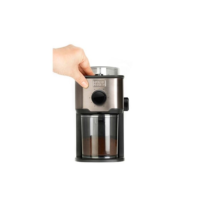 Moulin à café électrique - Black+Decker - BXCG151E - 150 W - 12 tasses - Acier inoxydable