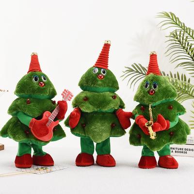 Árvore de Natal que dança e canta Brinquedos de pelúcia elétricos Brinquedos engraçados Presentes de Natal para crianças