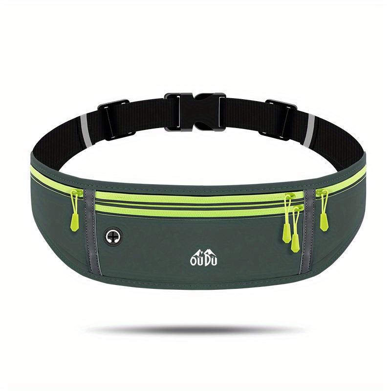 

Тонкий пояс для бега, поясная сумка, поясная сумка для пеших прогулок, езды на велосипеде, тренировок, светоотражающий беговой ремень, карманный ремень для бега, дорожный держатель для денег, держатель для телефона серый