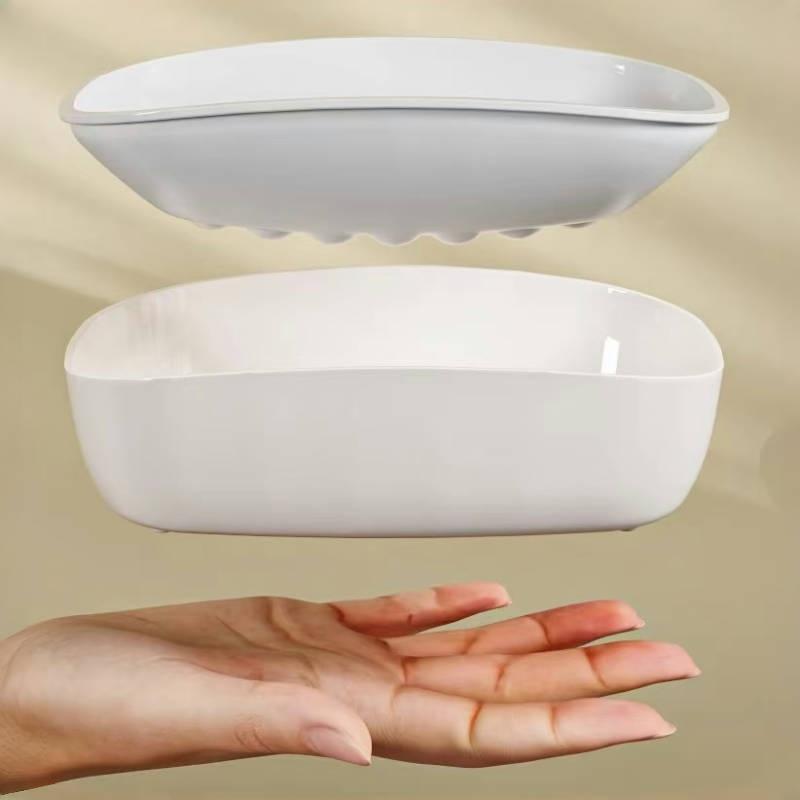1pc Soap Dish, Double-Layer Drainage, Drain Soap Holder, Easy To Clean for Home Bathroom and Kitchen, High-End and Stylish