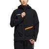 Adidas Solid Color Logo Zip Hooded Jacket Men Outerwear Black HE5204