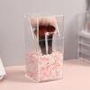 Clear Acrylic Flip Dustproof Storage Box for Makeup Brushes and Eyebrow Pencils