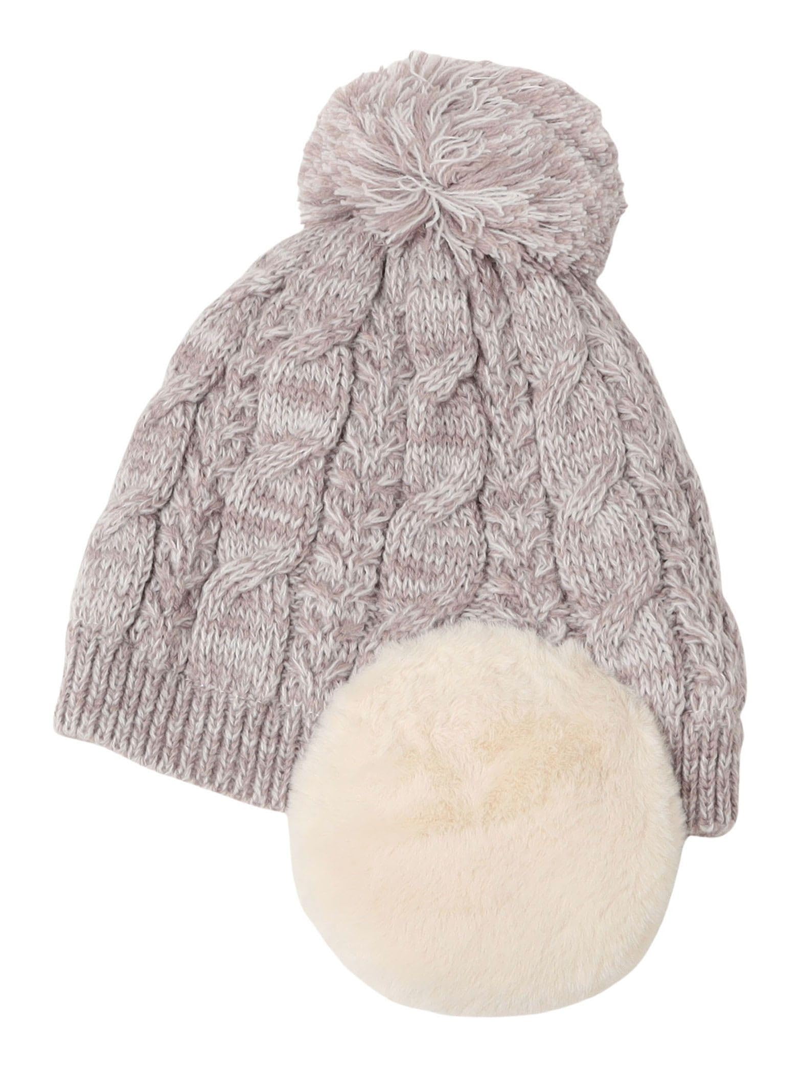 

Ships Any Pompom Earmuff Knit Cap 738570012 Lavender One Size