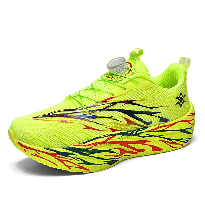 

Mens Running Sneakers Autumn New Fashion Marathon Training Jooging Gym Shoes Cushioning Outdoor Sports Tennis Shoes for Men 34 зелёный