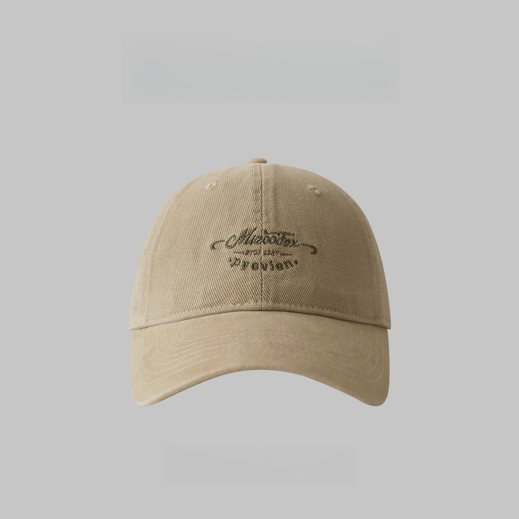 Embroidered Letter Baseball Cap for Female Birthday  Wide Brimmed  Slimming  Soft Top Hat Pure Cotton  Versatile  Baseball Cap for Male
