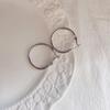 Astronomical Ring Earrings for A Cold and Elegant Style. Versatile Metal Ear Hoops with Silver Pins As Jewelry.