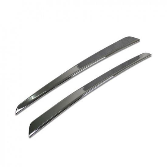 ABS Chrome Rear Fog Light Stripe Frame Cover Trim For -2024 Mazda 3 Sedan