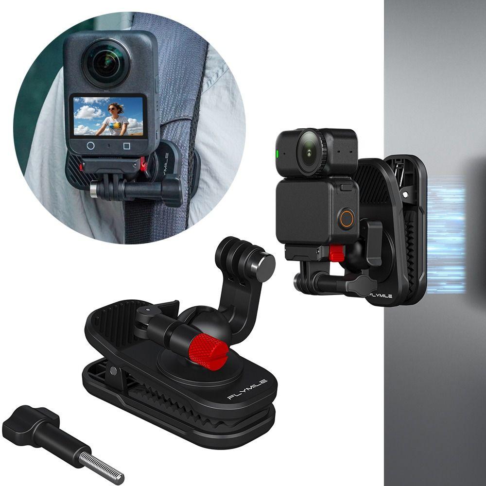 360 Rotatable Backpack Clip Clamp for DJI Osmo Nano/360/Pocket3/Insta360 Ace Pro