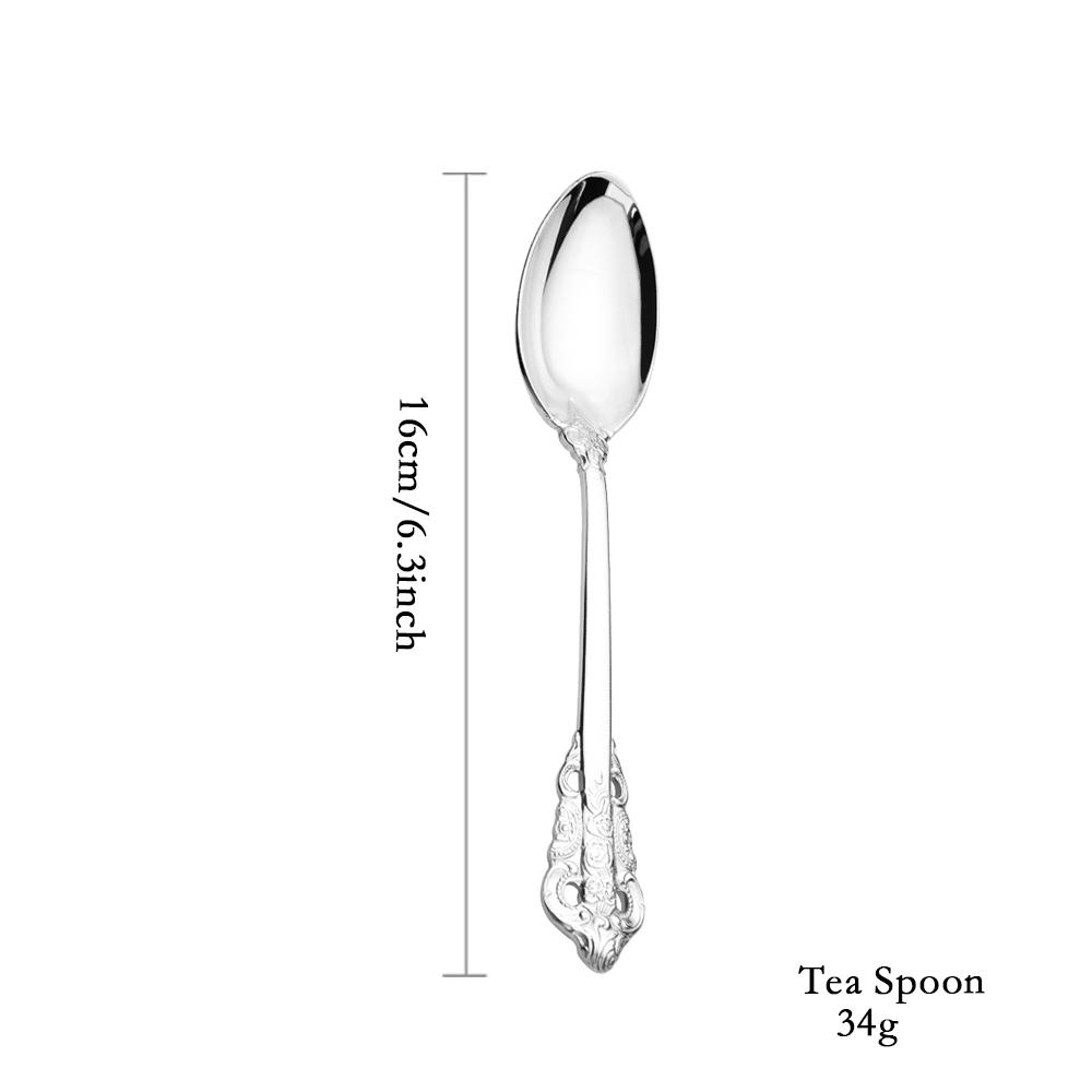 Vintage Western Gold Plated Cutlery Dining Knife Fruit Fork Teaspoon Butter Knife Set Luxury Dinnerware Engraving Tableware Set