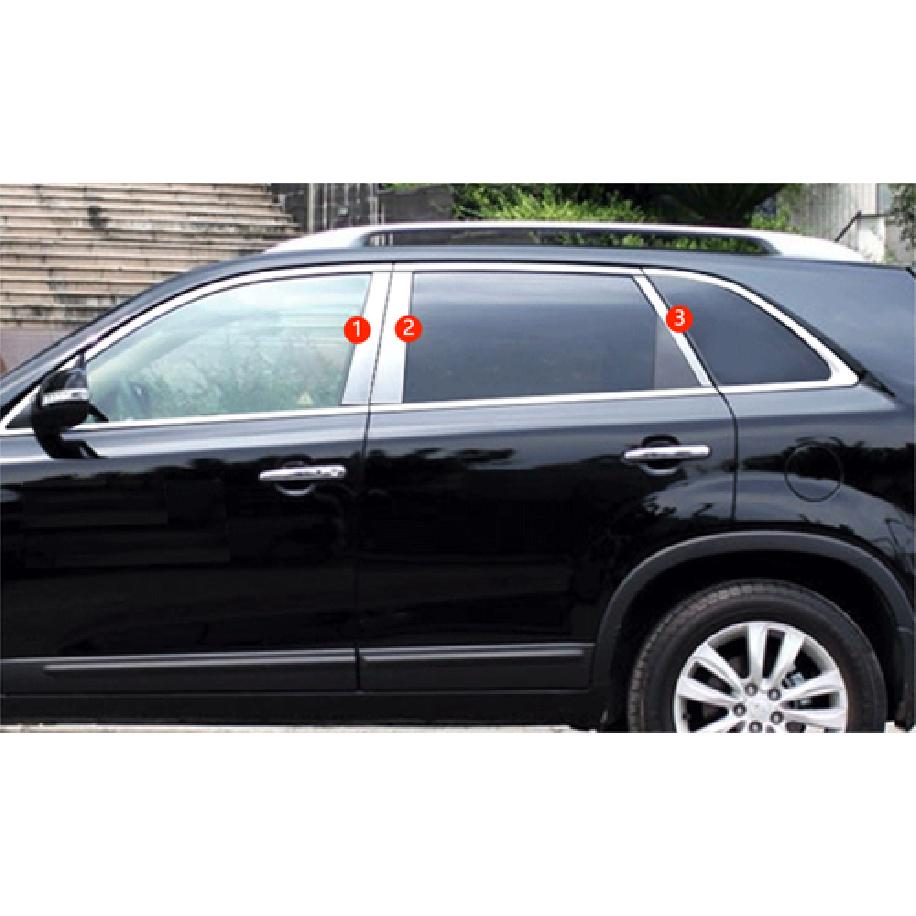 Хромированная накладка на стойку кузова окна, накладка на стойку для Kia Sorento 2013-2014, 6 шт.