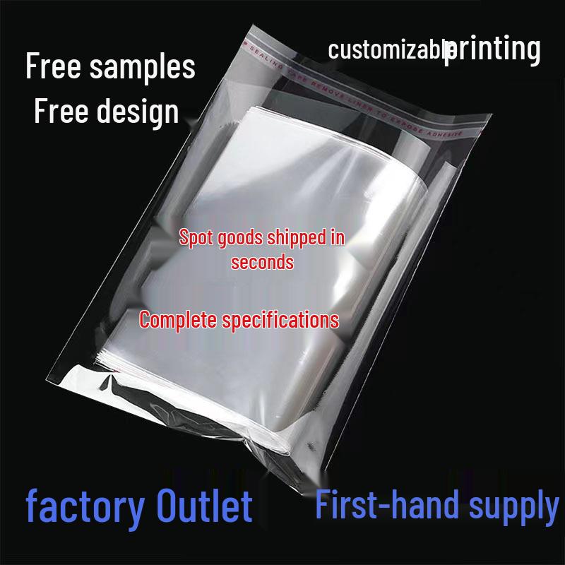 En Stock Sac Transparent OPP Auto-adhésif Double Face pour Emballage de Vêtements et Bijoux