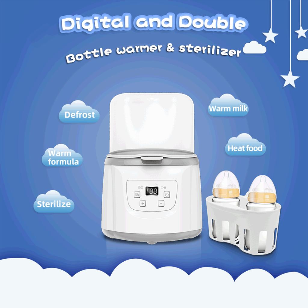 Double Bottle Milk Warmer Milk Warmer Sterilizer Baby Bottle Heater Keep Warm Milk