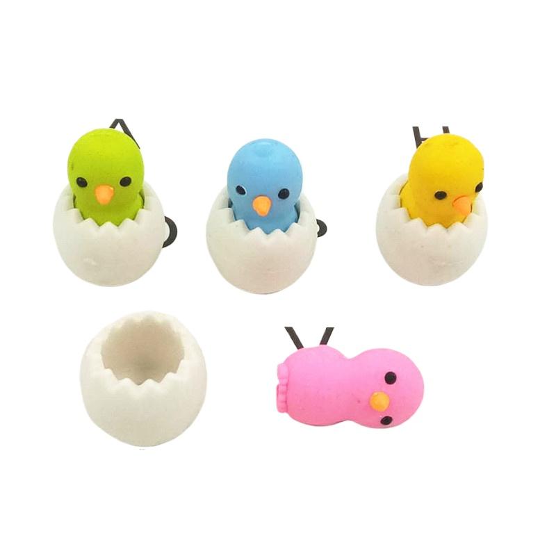 School Supplies Internet Celebrity Creative Egg Chicken Eraser Detachable Student Cartoon Cute Animal Eggshell Kawai Stationery