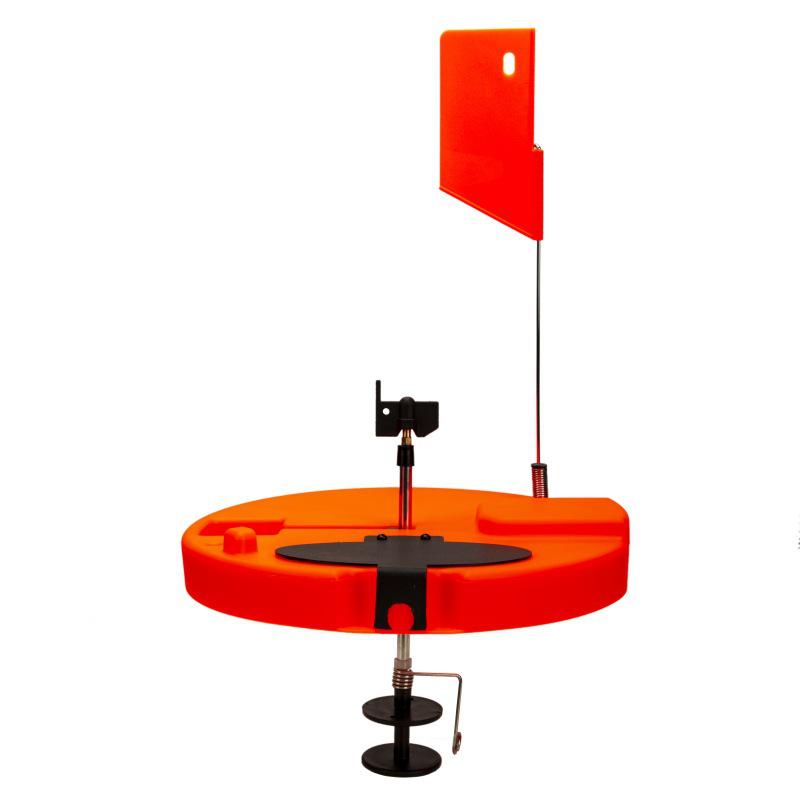 Ice Fishing Platform with Auto Flags and Orange-Red Floats - Winter Outdoor Gear with Anti-Freeze Features