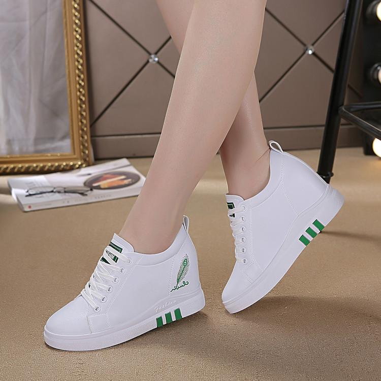 Inner Height-increasing Women's Shoes Autumn and Winter New Casual Shoes Lace-up Sports Shoes Thin Versatile Board Shoes Women
