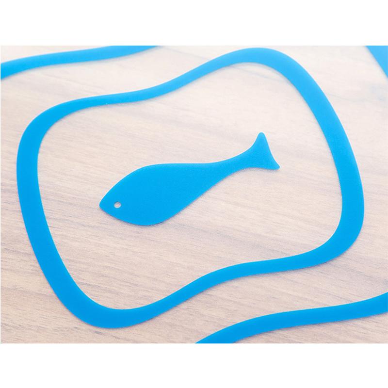 4Pcs Kitchen Non-Slip Plastic Cutting Boards Cut Chopping Board Non-Slip Plastic Transparent Colorful Frosted 4Pcs For Kitchen