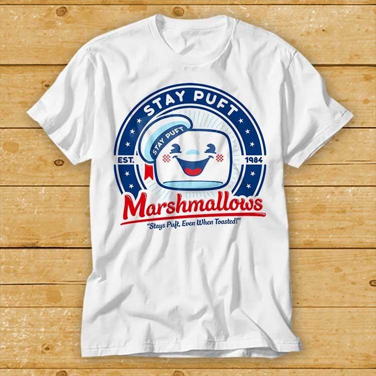 

Ghostbusters Stay Puft Marshmallows Cult Movie 80 s T Shirt Funny Movie Tee 2252 M