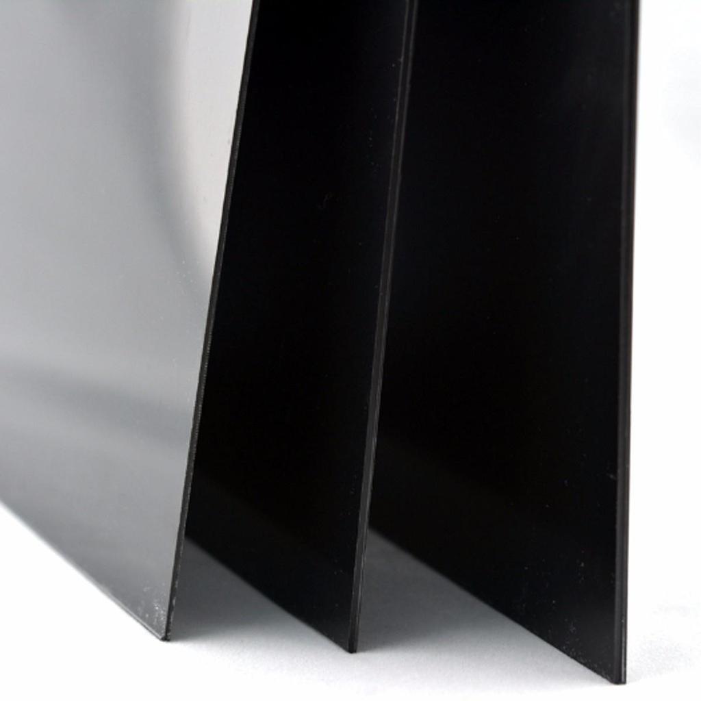 Black 1 pcs ABS Styrene Plastic Flat Sheet Plate 0.5mm x 200mm x 200mm