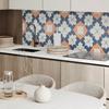 Self-Adhesive Vinyl Printed Panel 100x50 cm Geometric Floral Pattern