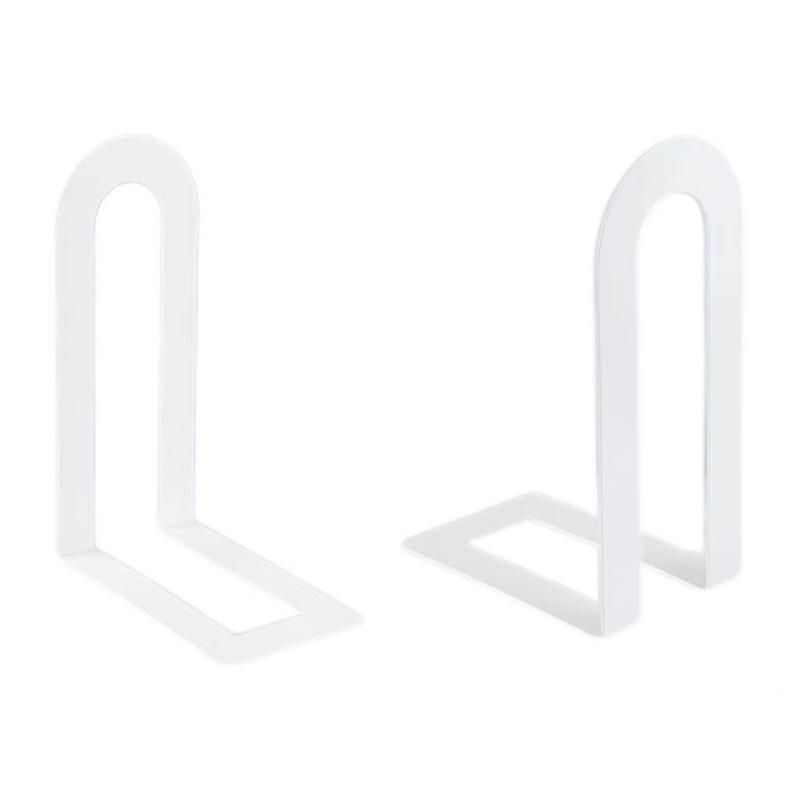 Elegant L-shaped Iron Bookends 1 Pair Rust-resistant for Long-lasting Use in Home Office