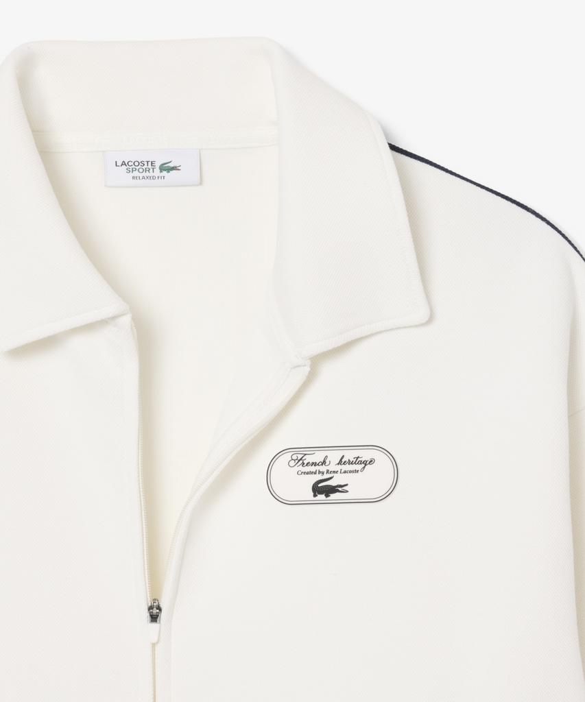 LACOSTE Women'S Tennis Heritage Zip-Up Sweatshirt Sf6822-56N Ev0