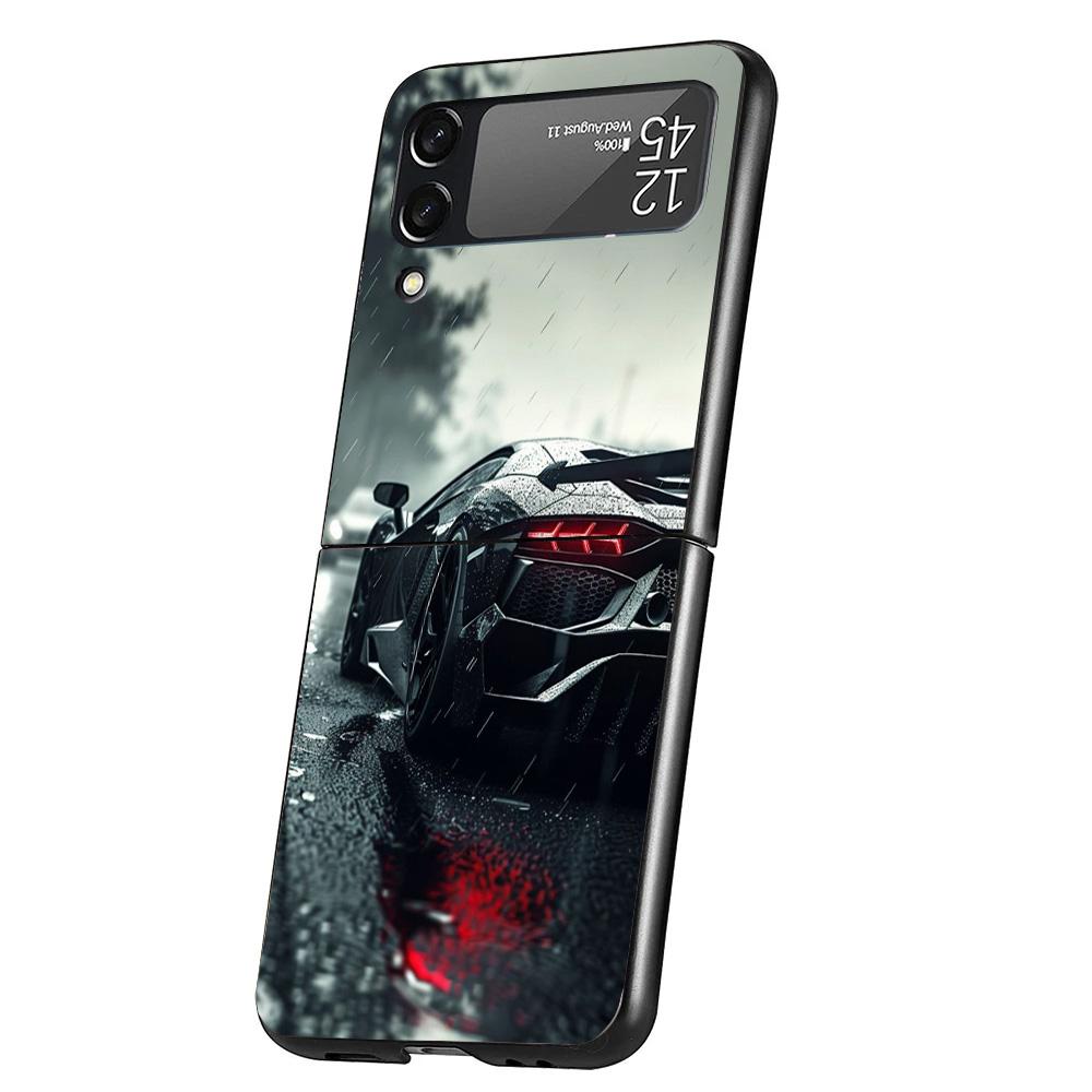 Cool Male Men Sports Cars Cover Phone Case For Samsung Galaxy Z Flip 7 6 5 4 3 5G Flip7 Flip6 Flip5 Flip4 Flip3 Black Fundas She