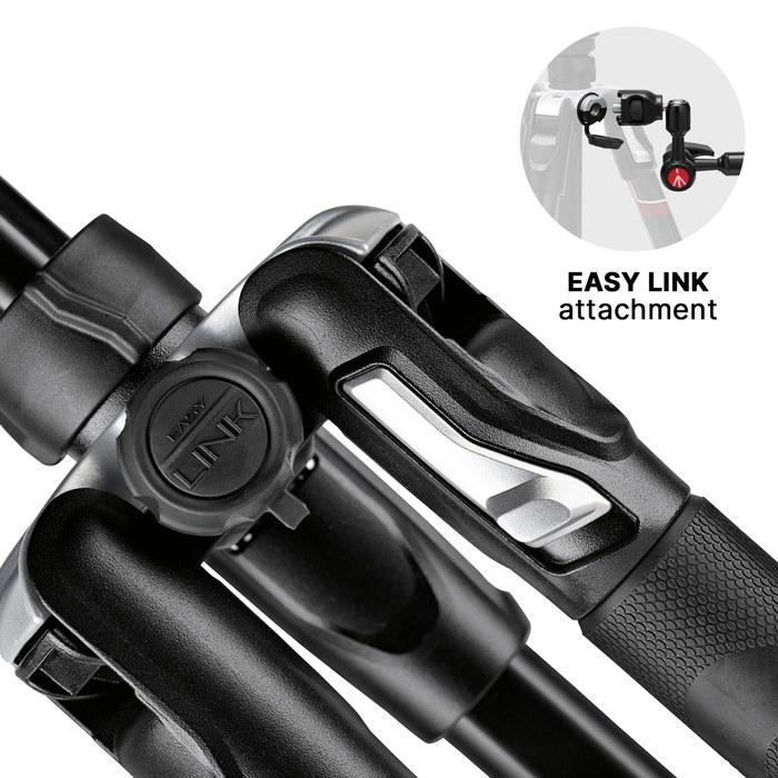 Manfrotto befree Advance 3-Way Live Travel Tripod Kit MH01HY-3W Head, 13.2 lb Capacity, 59.4" Height, with Carrying Bag, Black