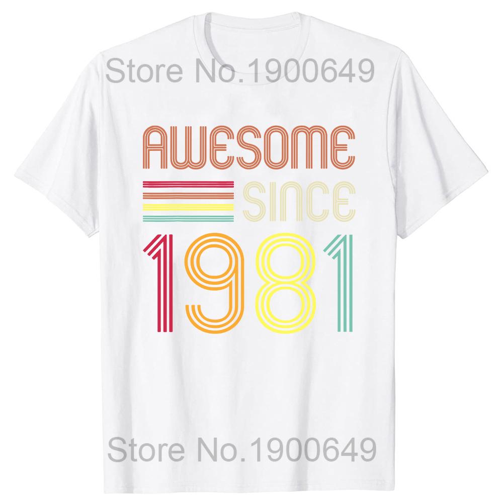 Funny Made In 1981 Limited Edition Classic T Shirts Summer Graphic Cotton Streetwear Short Sleeve Birthday Gifts Tshirt Men