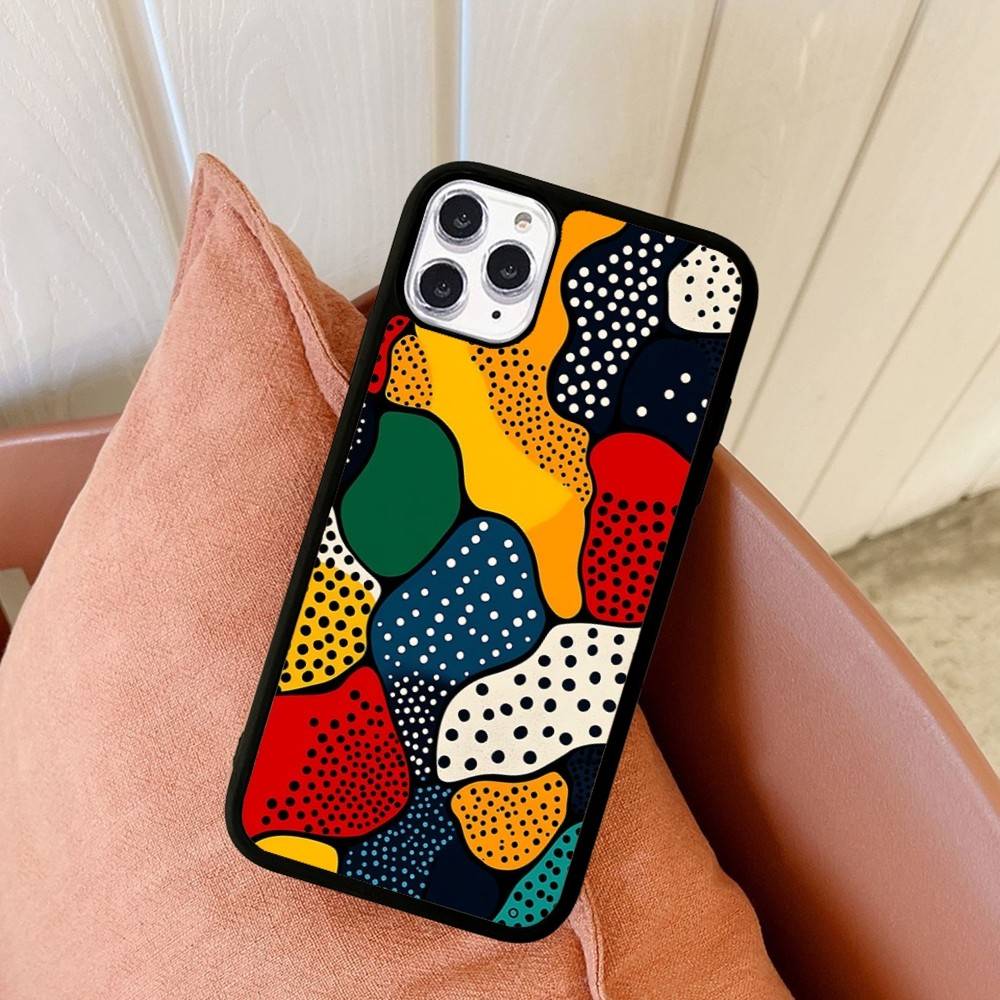 Japanese Y-Yayoi K-Kusama Art For IPhone 11 12 13 14 15 16 17 Pro Max Plus TPU+PC Shockproof Back Phone Cases
