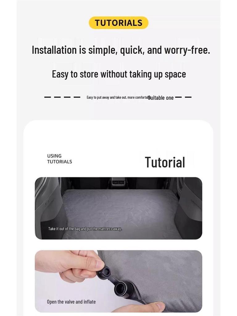Spací podložka do kufru Honda CRV: Nafukovací matrace na zadní sedadlo (Není nutná inflace)
