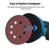5-calowa szlifierka mimośrodowa z 15 papierami ściernymi 12000 obr./min 6 zmienna prędkość szlifierki wysoka
