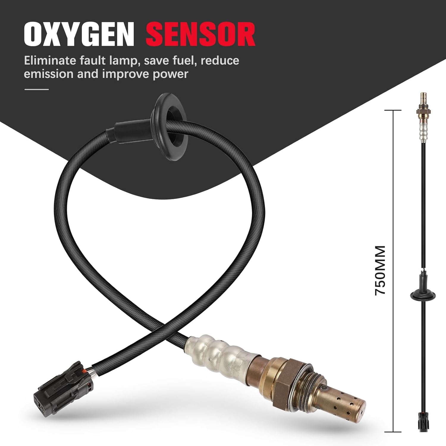 O2 Oxygen Sensor Downstream Compatible for Hyundai Santa Fe Sport 2013 2014 2015 2016 2.0L, 250-241146, 250241146, Heated Oxygen Sensor, 4-Pin Female