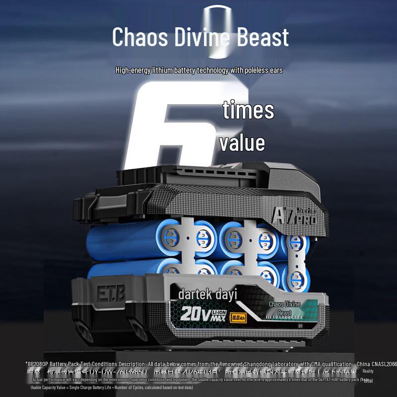 Dayi Cordless Brushless Impact Wrench A7-6822G Plus CN plug (adapter included)