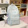 Schoolbag Dopamine Color Scheme Backpack Large Capacity Student Bag Fresh and Sweet Student Bag Fashion Simple Backpack