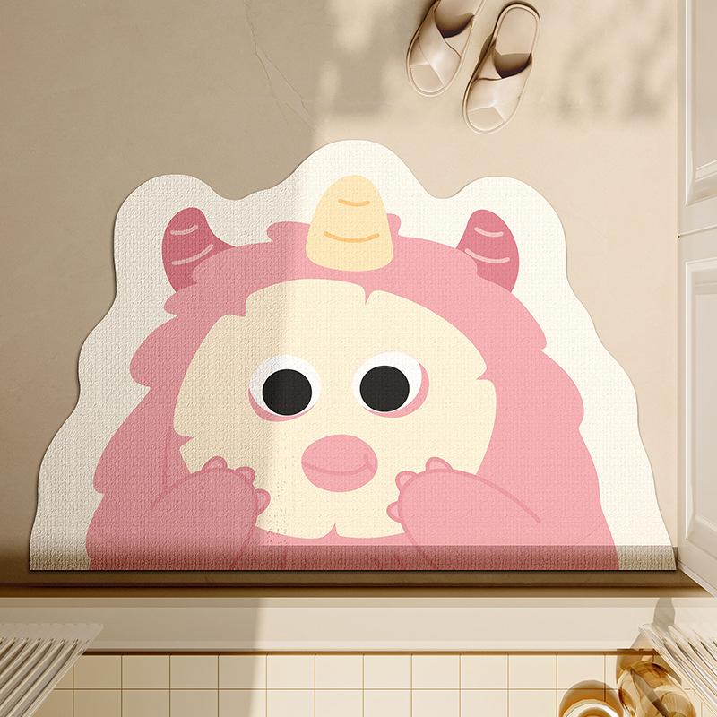 

Милый мягкий коврик для унитаза из диатомовой грязи, противоскользящие накладки для ног для пожилых, беременных женщин и детей, противоскользящие накладки для входа в ванную комнату и раковины 40 * 60cm