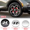 4Pcs 56mm 60mm 65mm Car Wheel Center Hub Caps Badge Stickers Emblem Auto AccessorFor Hyundai Elantra Getz Tucson Accent Veloster R2