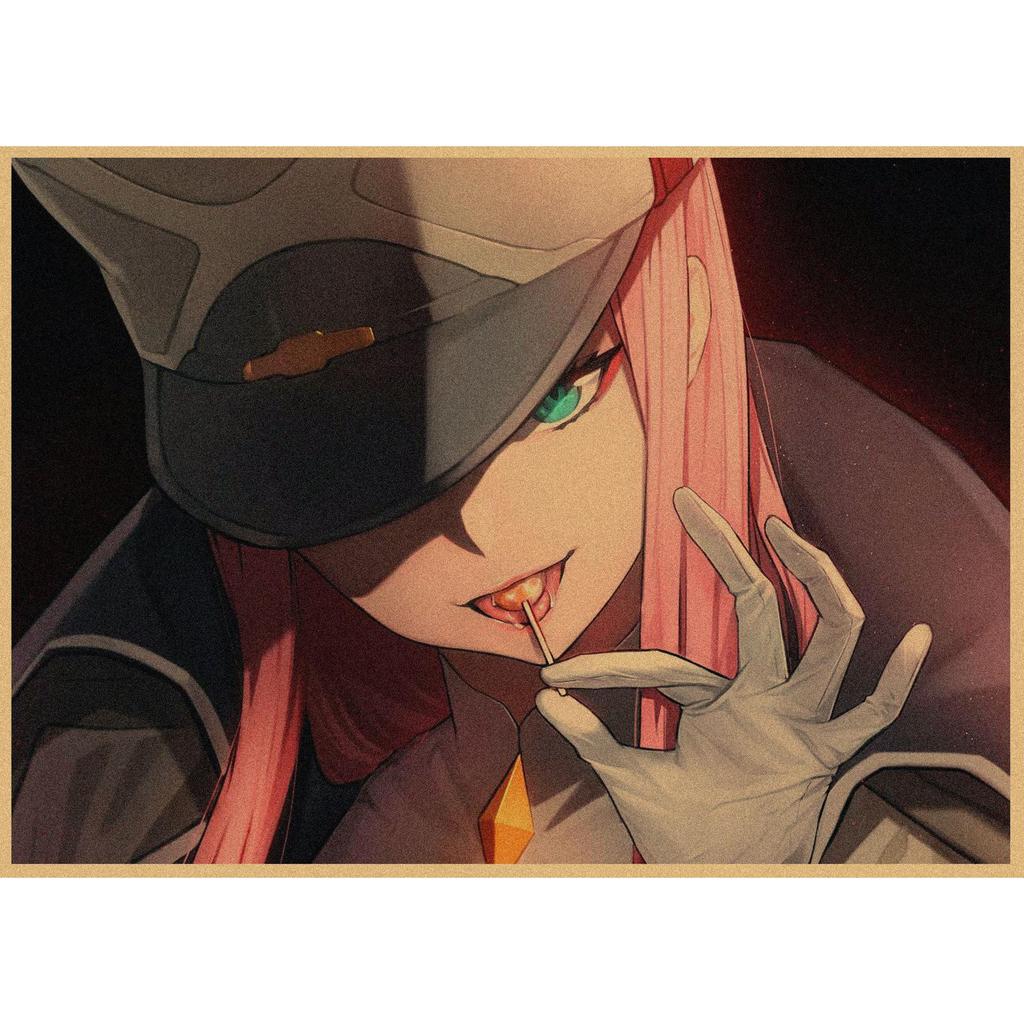 National Team DARLING In the FRANXX Retro Kraft Paper Anime Poster 261 for Wall Decoration