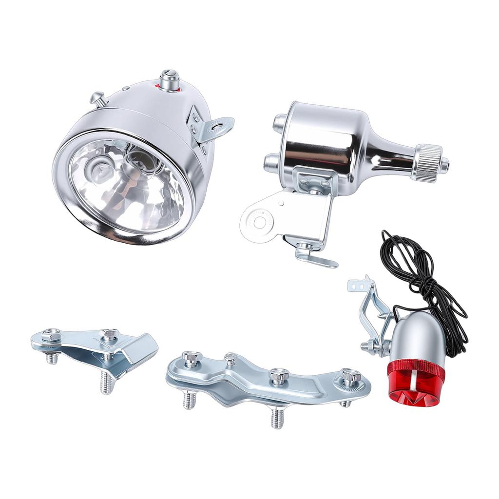 Generator Dynamo Headlight Tail Light Kit 12V 6W Waterproofing Bike Friction Generator Dynamo Light Kit