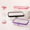 Waterproof Transparent Hard-shell Cosmetic Storage Bag Zippered Clear Pouch for Travel Outdoor Toiletries Organizer