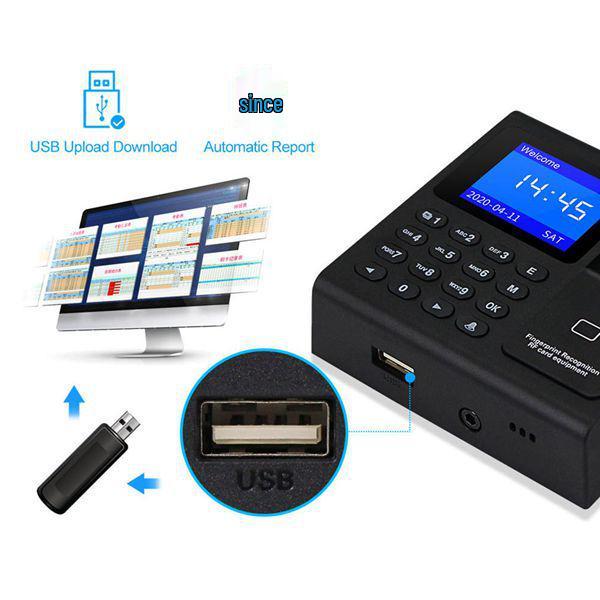 1 Unit Black Plastic Fingerprint Attendance Access Control System - All-in-One U Support