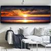 Sonnenuntergänge Himmel natürliche Farbe Küste Ozean Meer Landschaft Panorama Leinwand Malerei Poster und Druck Wandkunst Bild für Wohnzimmer