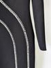 2025 Elegant Long Sleeve Beaded Rhinestone Gown