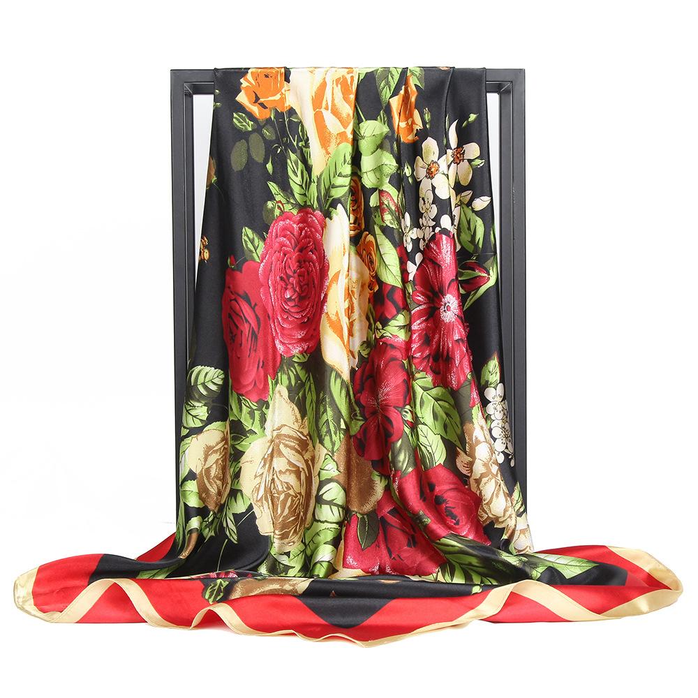 Vysoce kvalitní luxusní hedvábné šátky čelenka Šály Šála na krk pro ženy Řetízek Hedvábný šátek Dámská ozdobná šála