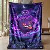 Gengar Printed Flannel Throw Blanket Soft Warm Lightweight All Season Blanket for Sofa Bed Camping Home Decor Holiday Gift