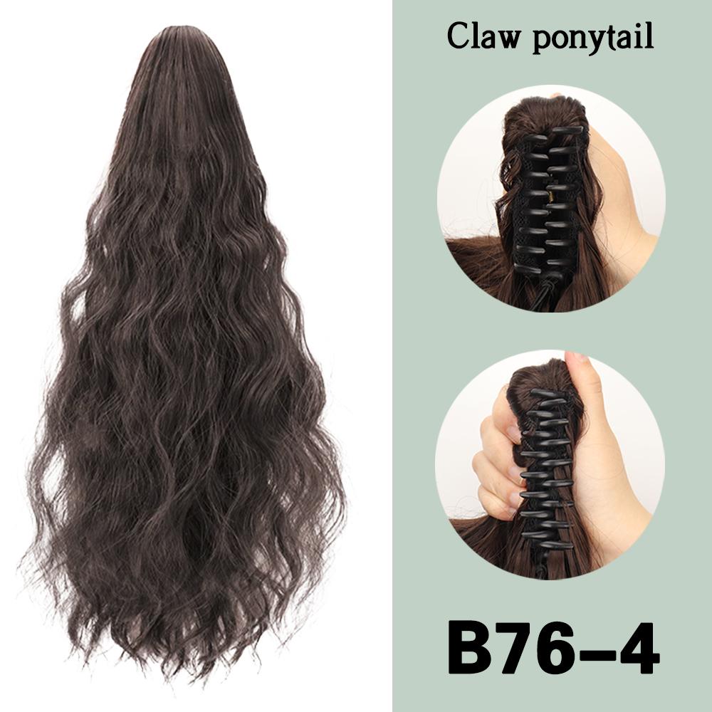 

XINRAN Синтетические Короткие Волнистые Зажимы Для Наращивания Волос В Конском Хвосте Термостойкие Волосы Для Женщин Косплей Одежда Для Вечеринок 40cm