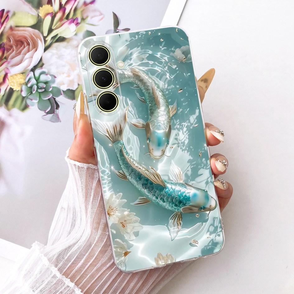 Hülle Für Samsung Galaxy A17 A37 A57 5G Cover Neue Stilvolle Blume Klare Weiche Silikon Handyhülle Für Samsung A 17 A 37 A 57 Stoßfänger